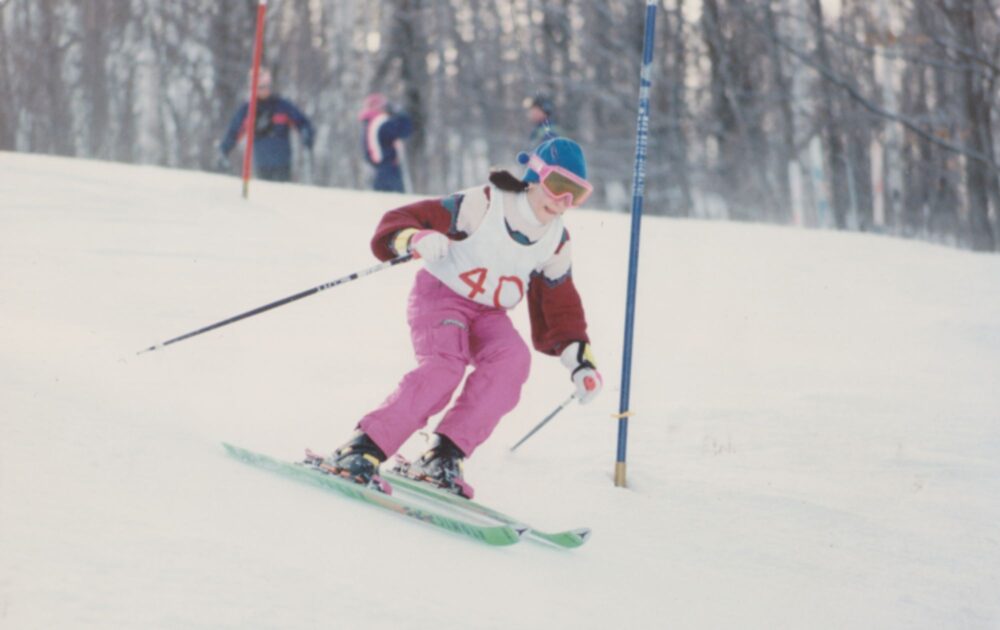 Joanna ski racing